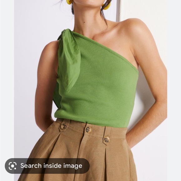 NWT Maeve by Anthropologie one shoulder green tank top - Picture 1 of 6